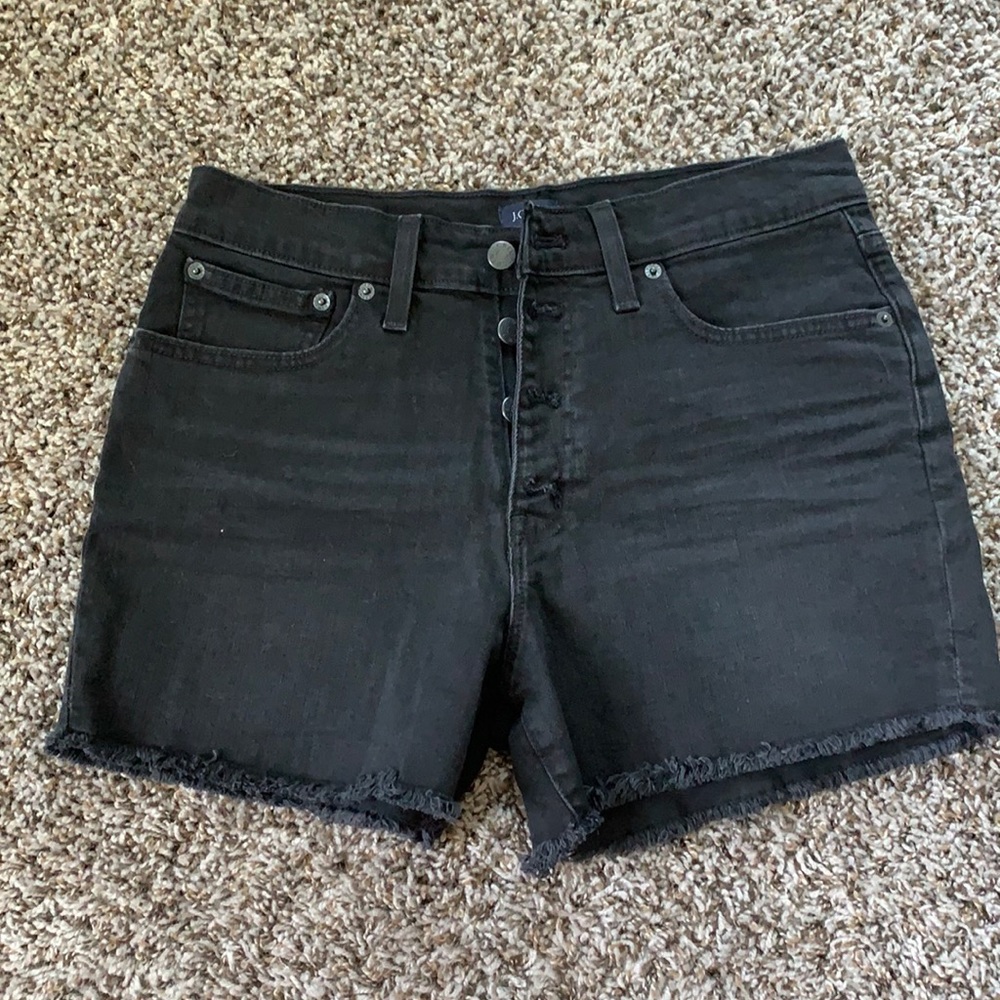 J. Crew Black denim shorts
